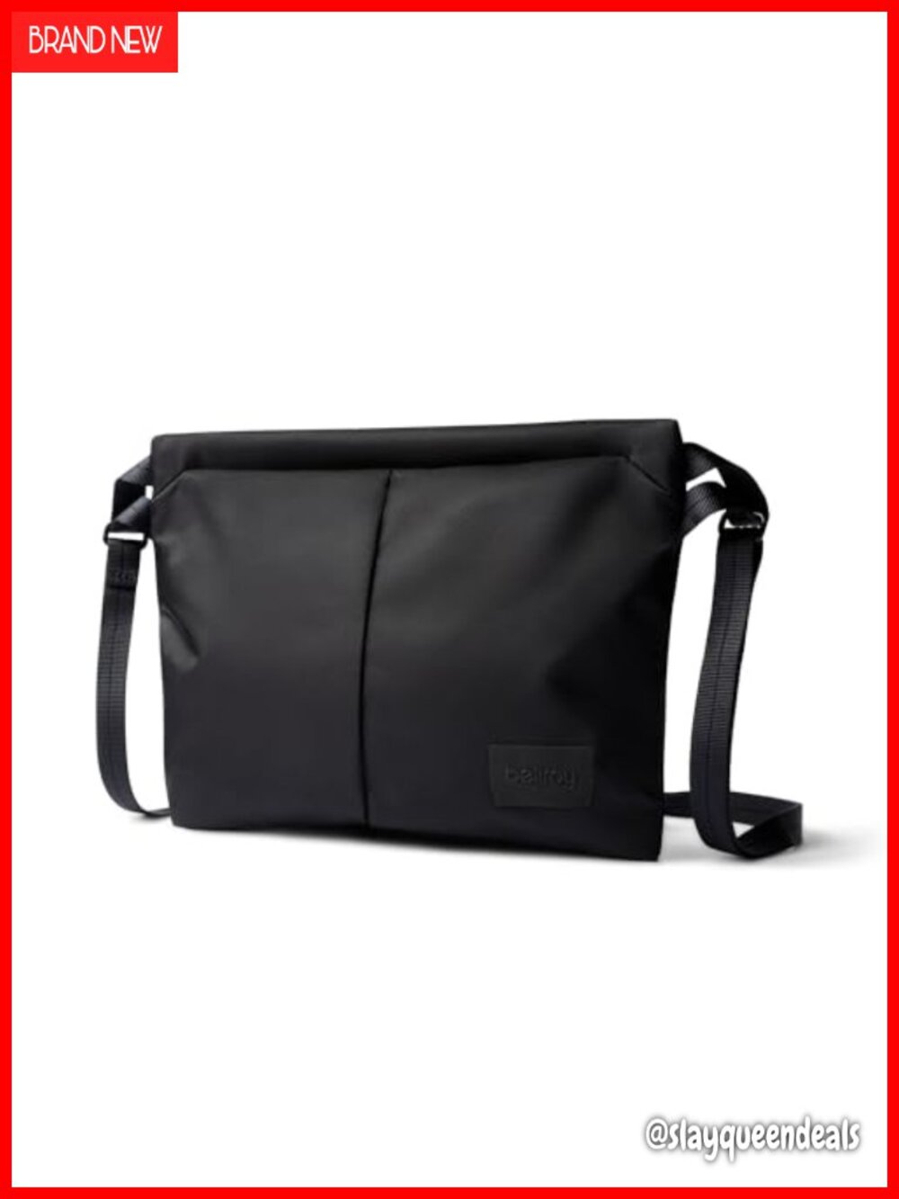 Slimline Crossbody Bag Expandable Flat Travel Pouch Adjustable Strap Eco Nylon